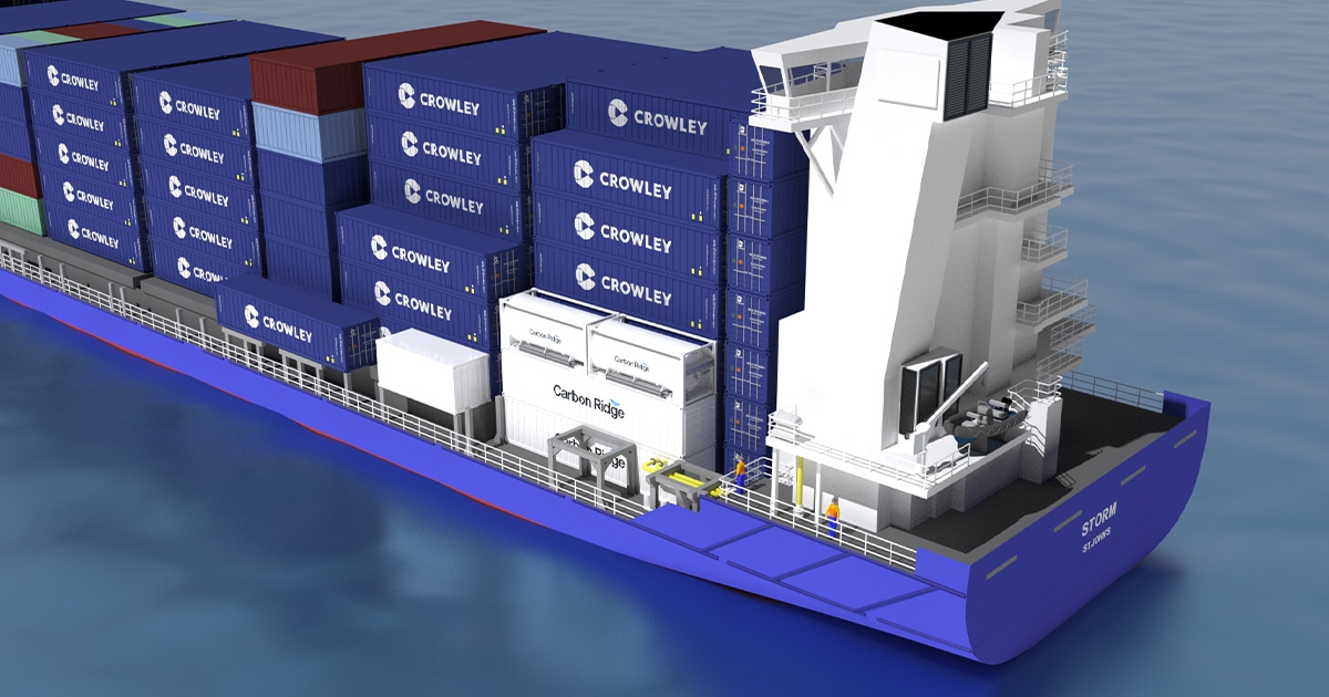 Crowley and Carbon Ridge to Launch Advanced Onboard Carbon Capture Project
