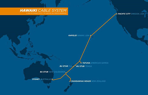 2Hawaiki Cable System Map 9.25