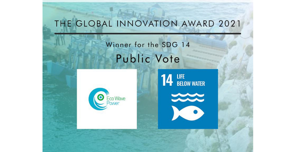 Eco Wave Power Wins the Global Innovation Award 2021