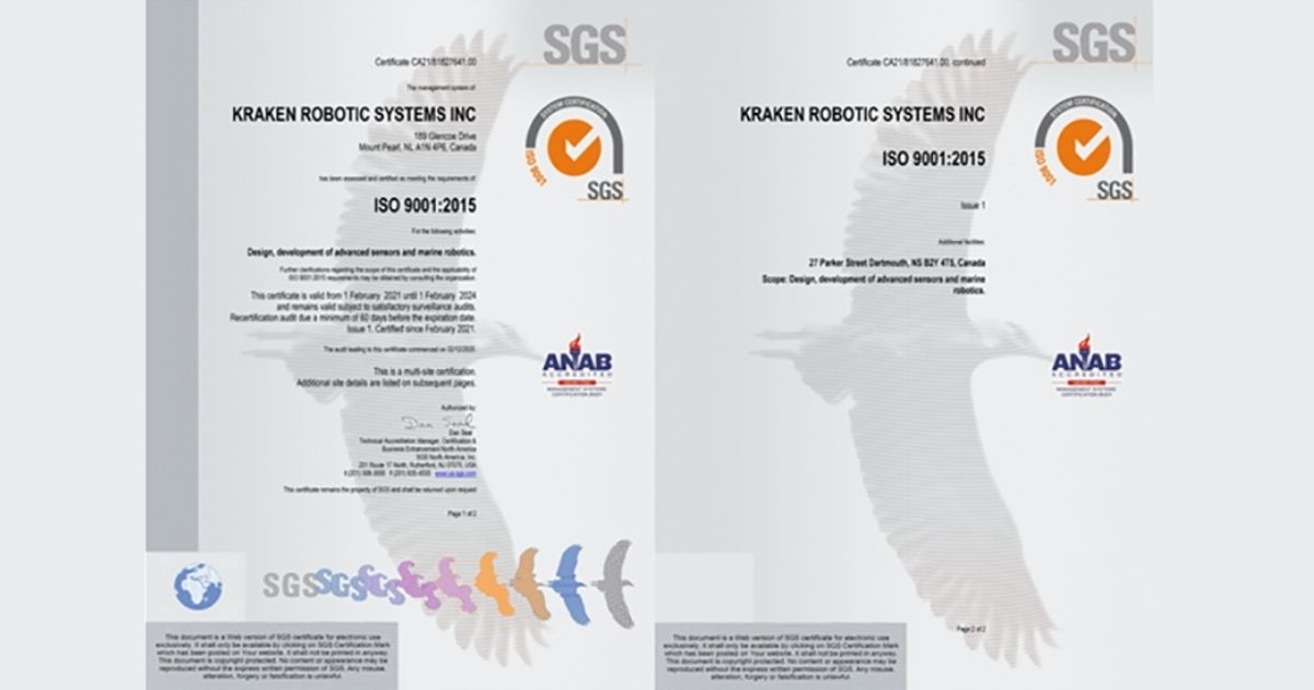 Kraken Achieves ISO 9001:2015 Certification for Quality Management System