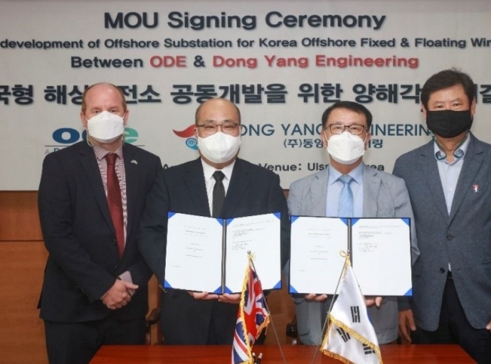 ODE and DongYang Engineering Sign MoU for Korean Offshore Wind Cooperation
