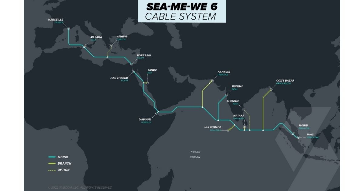 SubCom to Install New Subsea Cable System for SEA-ME-WE 6 Consortium