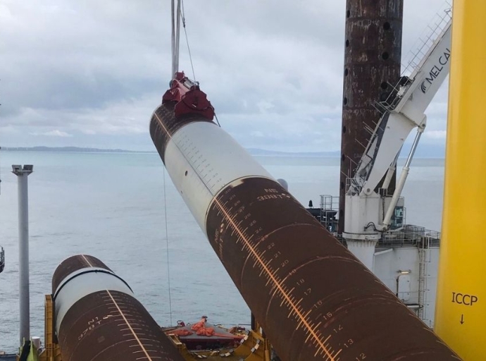 Mammoet Completes Monopile Upending Operation for Offshore Wind Farm in Japan