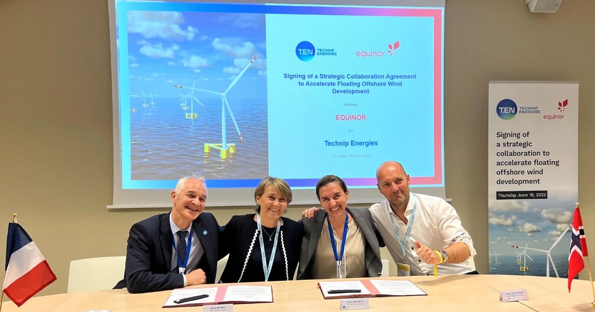 Equinor and Technip Energies to Collaborate on Floating Wind Substructures
