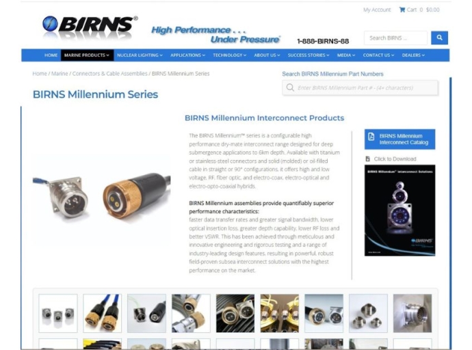 BIRNS Introduces New Ecommerce Site for BIRNS Millennium™ Connector Kits
