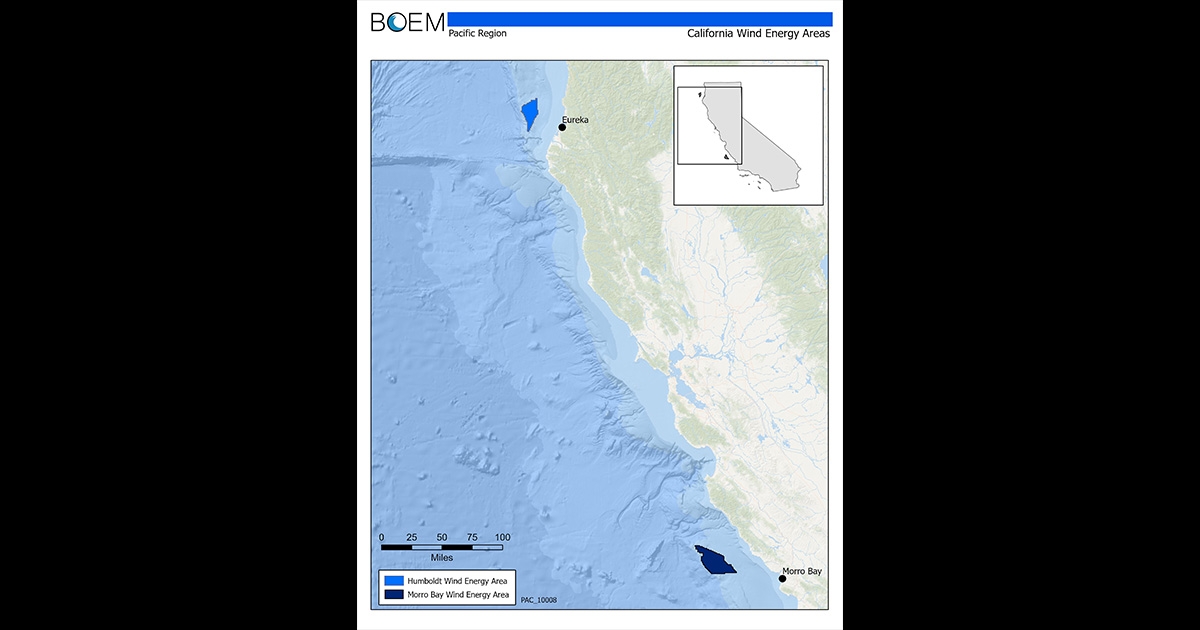 BOEM Completes Environmental Review of Offshore Wind Leasing in Central California
