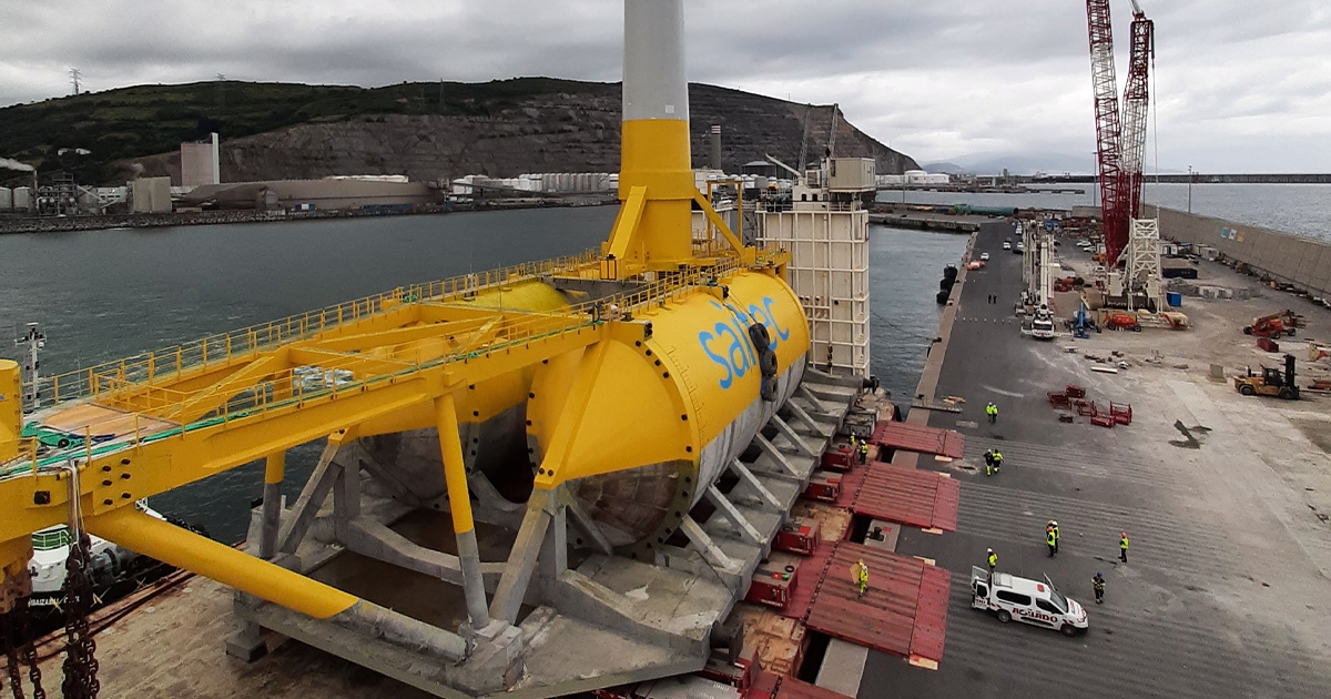 Mammoet Performs Load-out of Spain’s First Grid-Connected Floating Wind Turbine