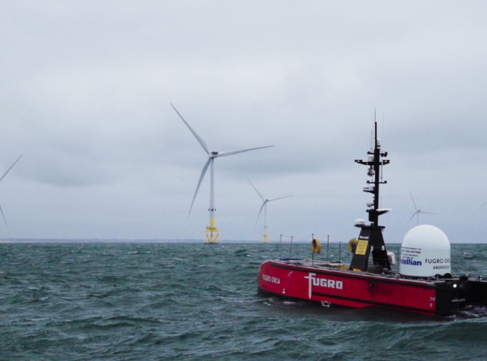 Fugro’s Blue Essence® USV Completes World’s First Fully Remote Offshore Wind ROV Inspection