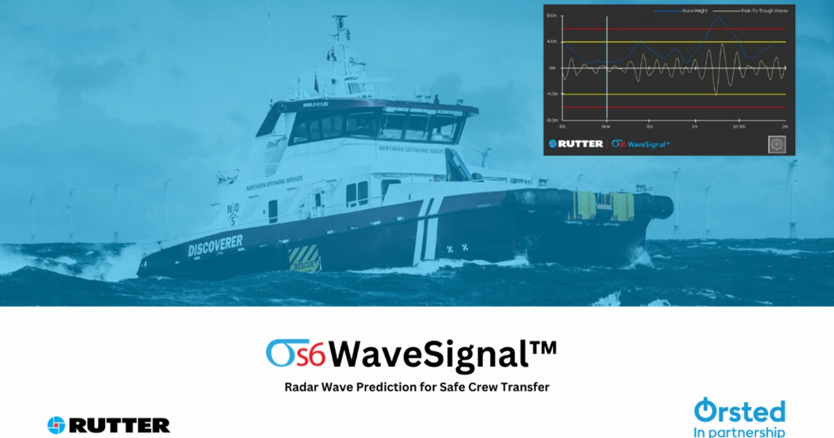 Rutter and Ørsted Partners to Improve Offshore Wind Crew Transfer Safety