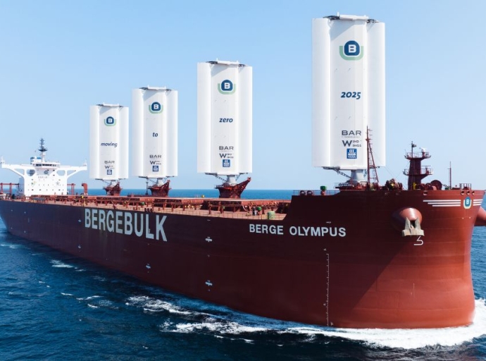 Berge Bulk Unveils the World’s Most Powerful Sailing Cargo Ship