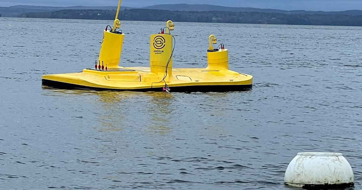 Oscilla Power Successfully Launches Demonstration Scale Triton Wave Energy Converter on Maine Coast