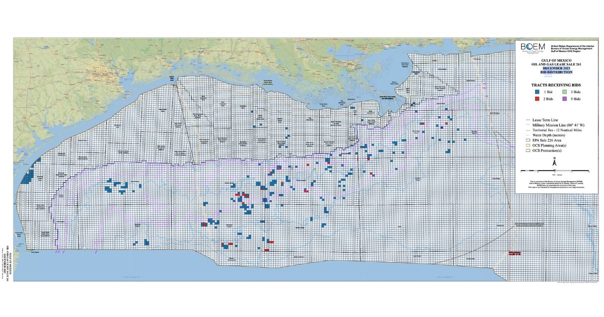 Gulf of Mexico Oil and Gas Lease Sale 261 Results Announced