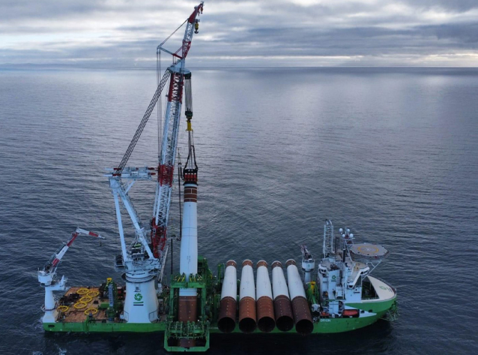 DEME Installs First XXL Monopile for Moray West Offshore Wind Farm in Scotland
