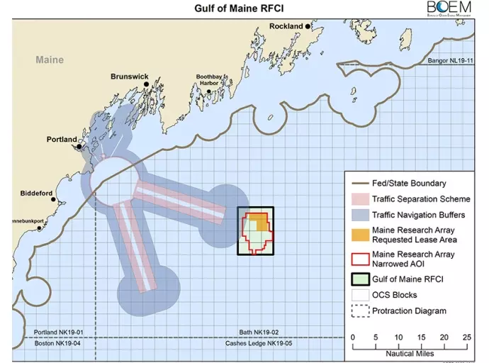 BOEM Announces Determination of No Competitive Interest for Gulf of Maine Research Lease Application