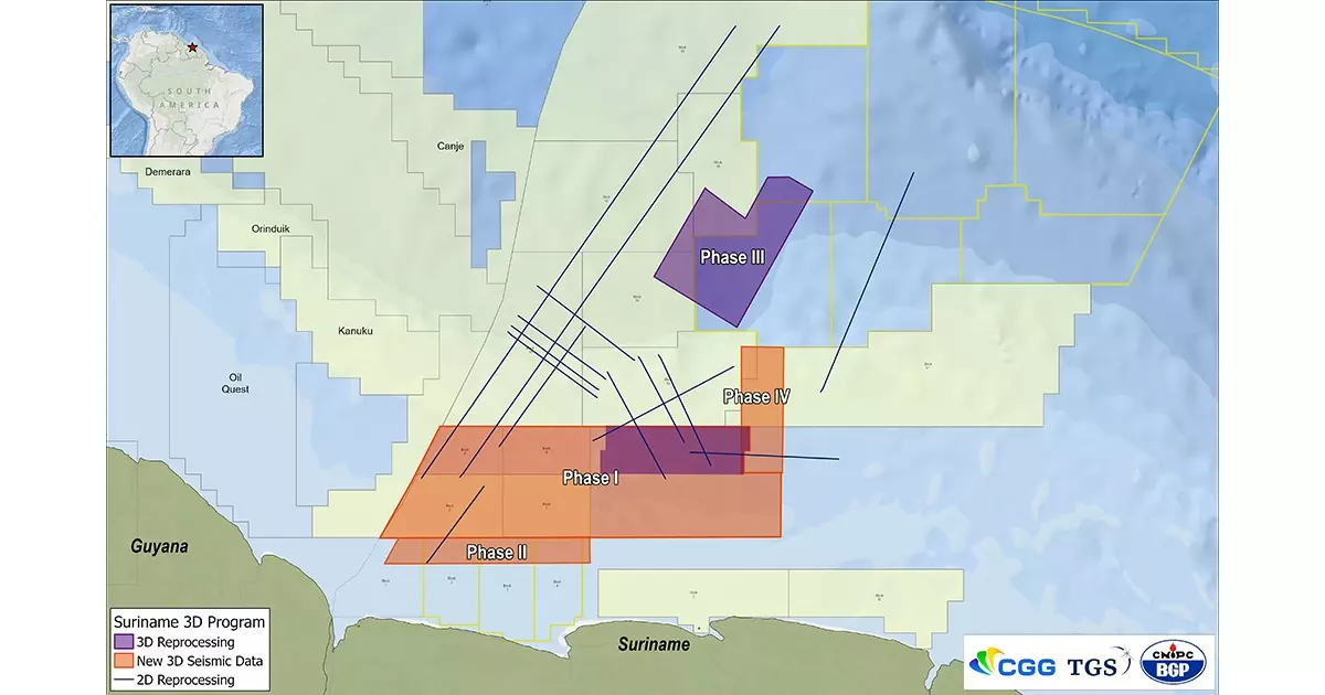 CGG, TGS and BGP Complete Phase IV of 3D Multi-Client Survey Offshore Suriname