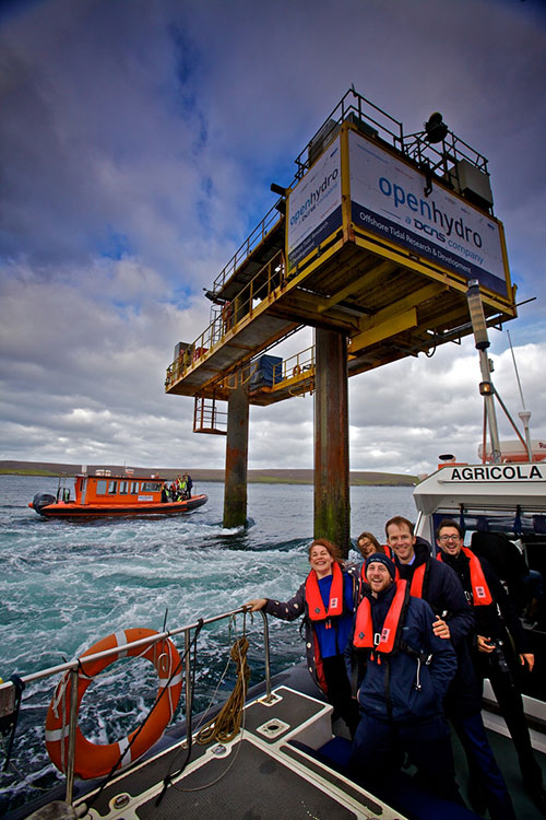 European Commission boat trip to OpenHydro EMEC Fall of Warness test site Credit Colin Keldie 2