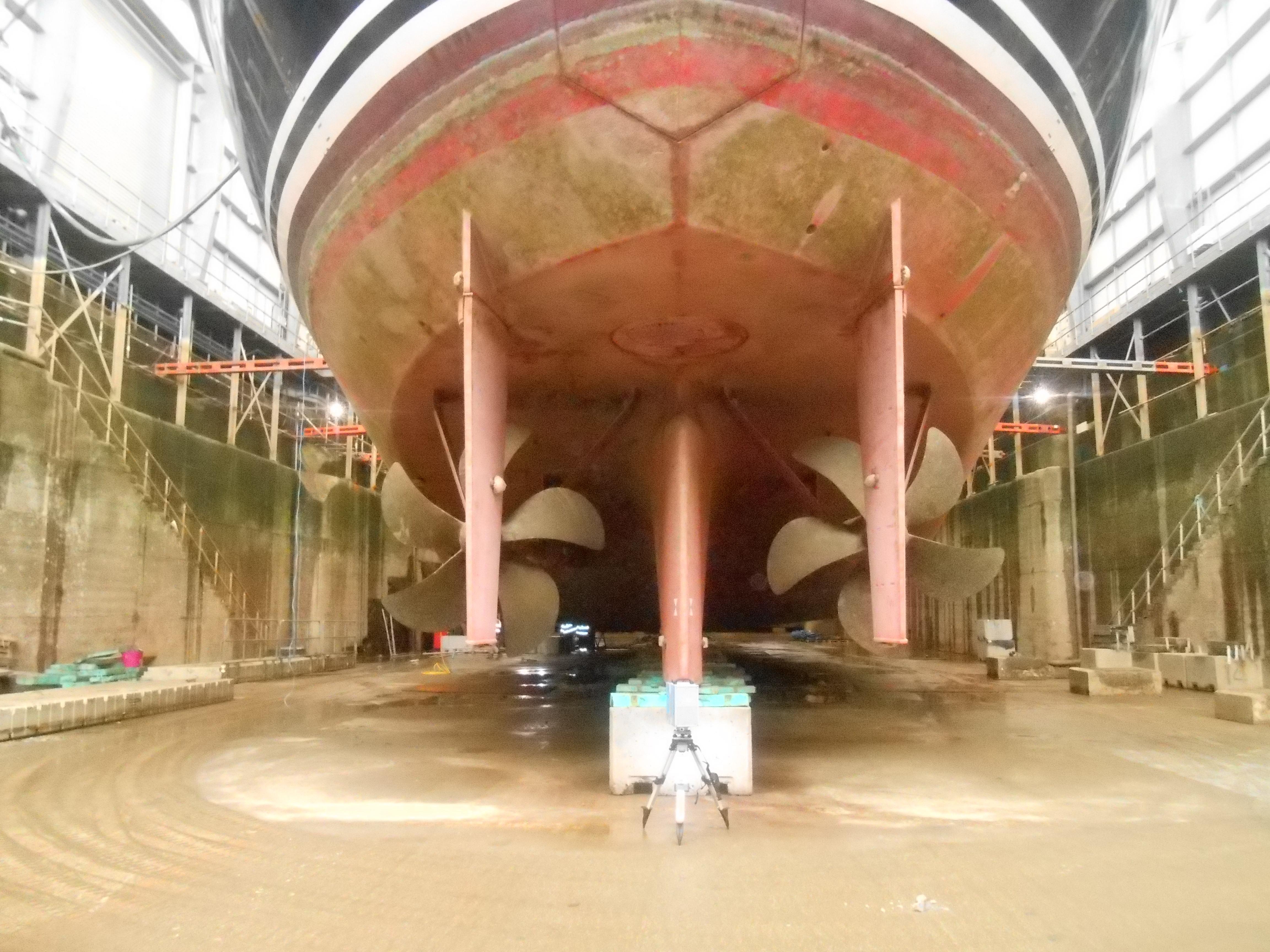 1. The 3DMSI laser scanner at work in Falmouth Dry Dock