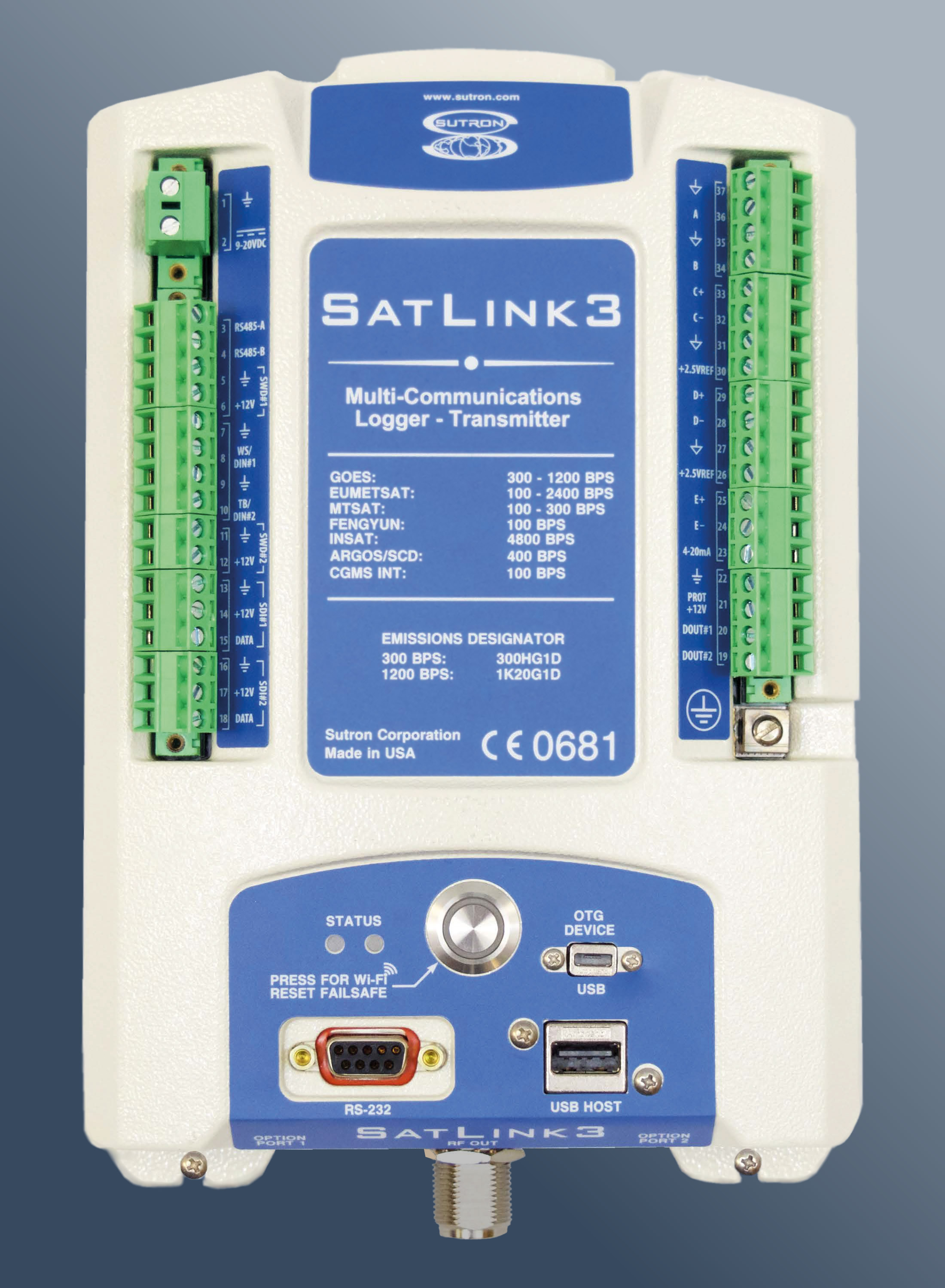 2 SatLink3 satellite transmitter logger