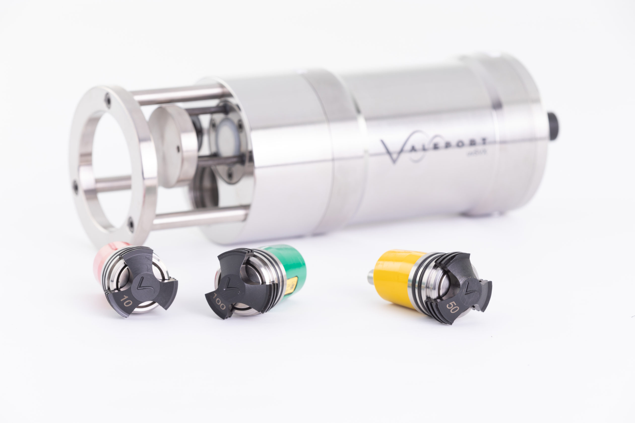 2 Valeport uvSVX with Interchangeable Pressure Sensors on white background