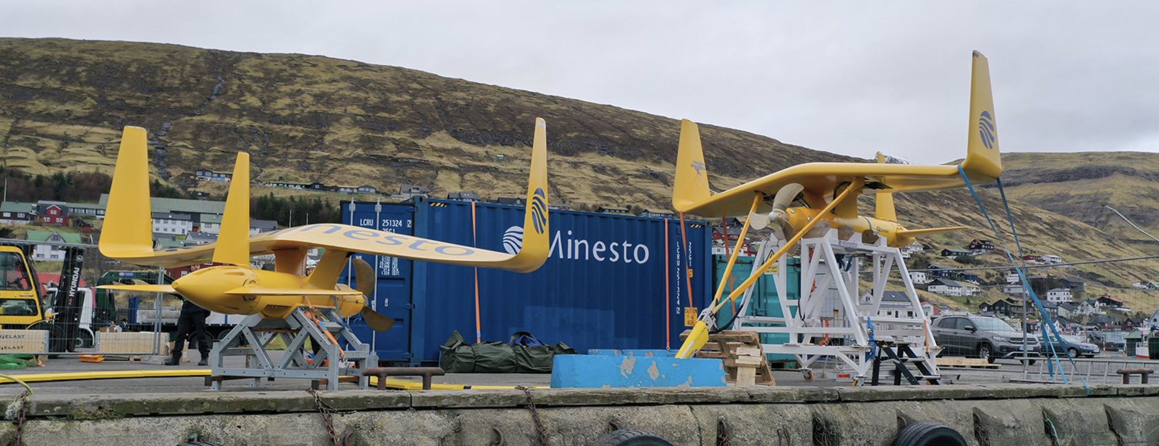 3 subsea kites awaiting installation