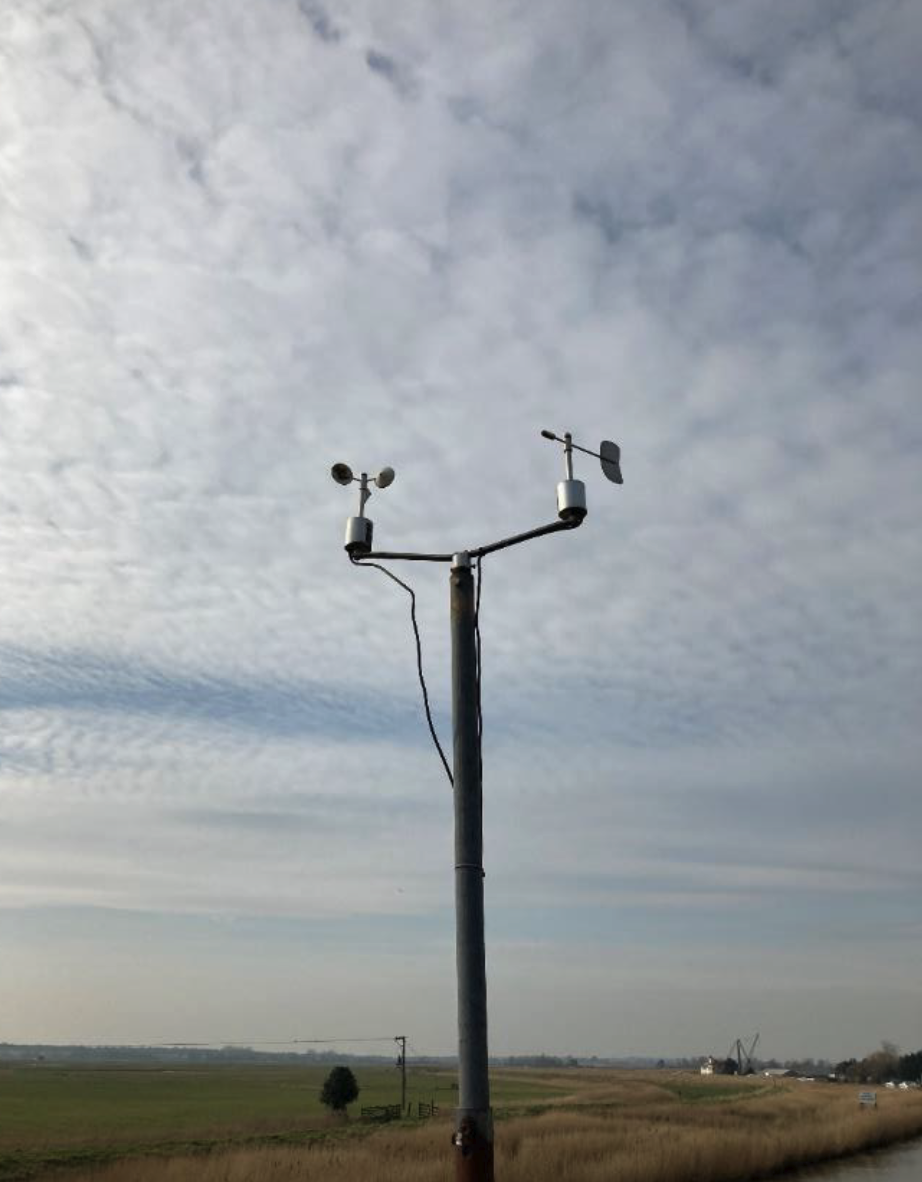 3 An annometer measuring wind at Reedham bridge