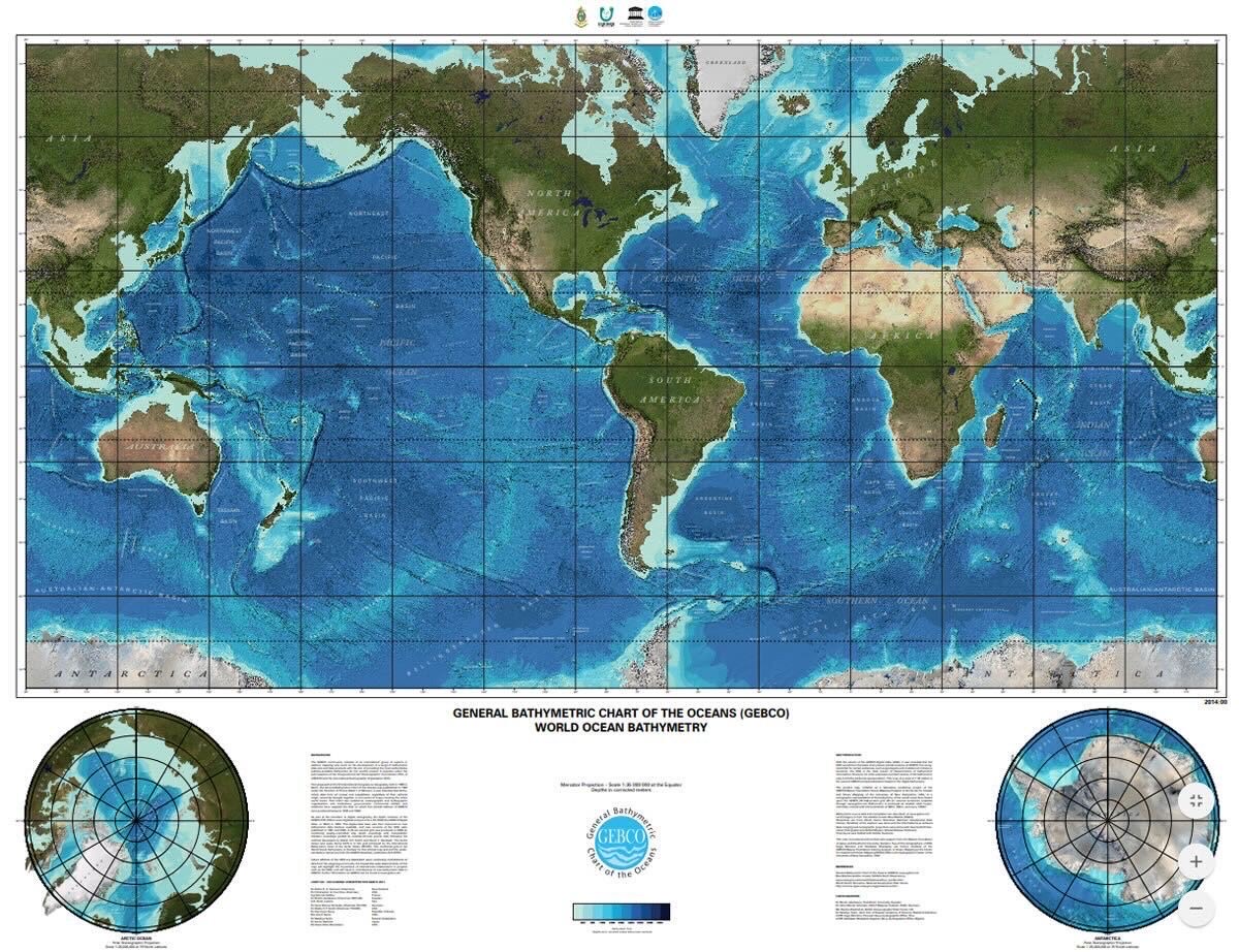 3 image of the latest GEBCO map